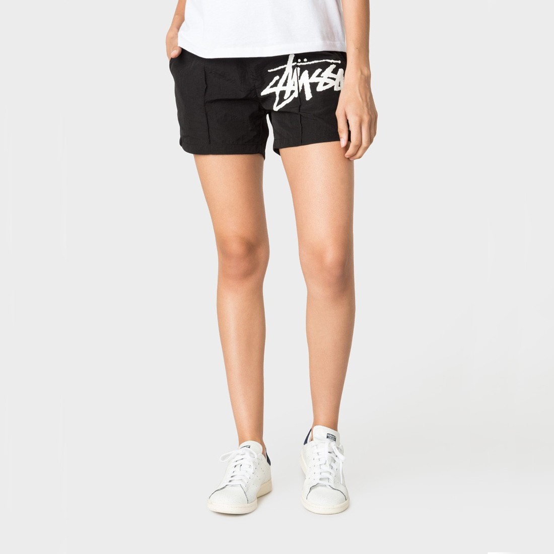 stussy black shorts