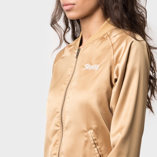 California Satin Jacket Gold