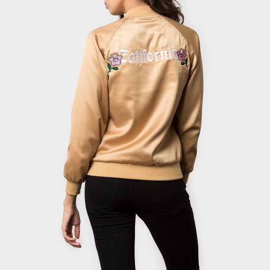 California Satin Jacket Gold