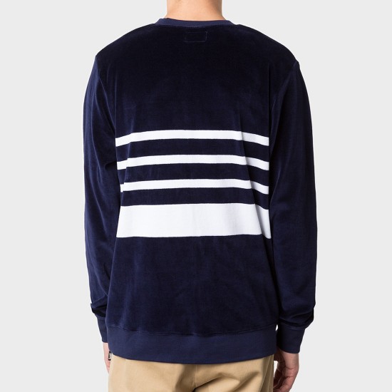 Dessuadora Velour Stripe Navy