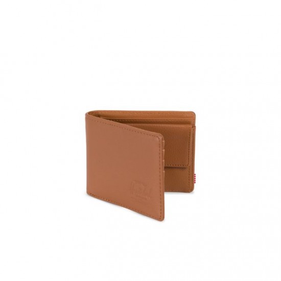 Hank Wallet Coin Tan Pebbled Leather/RFID
