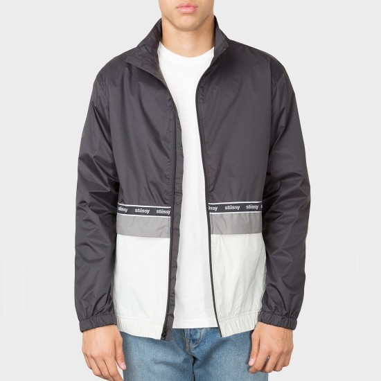 Nylon Warm Up Jacket Black