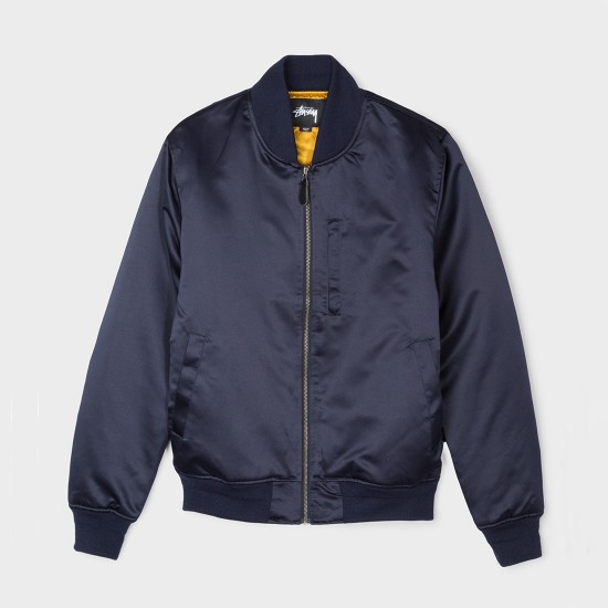 Chaqueta Emory Satin Bomber Navy