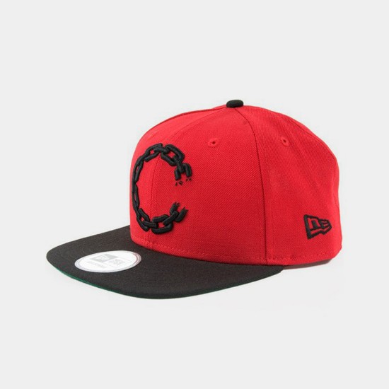 Chain C Logo Snapback  Scarlet Black