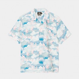 Cloud and Birds Shirt Blue