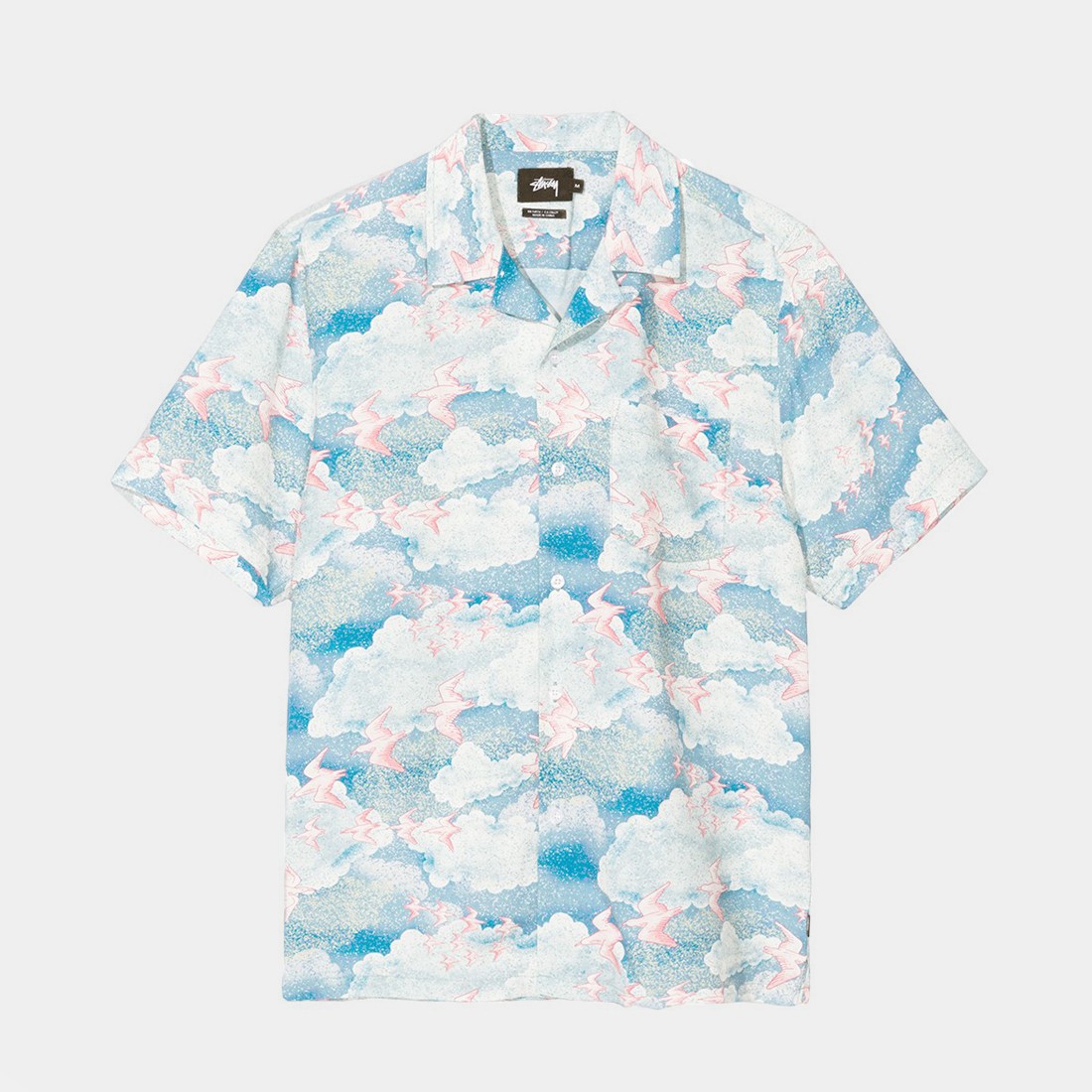 Stüssy online men's clothing | Cloud and Birds Shirt Blue