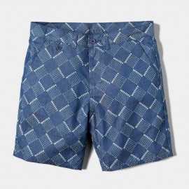 Bowed Short Indigo