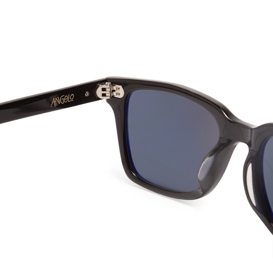 Angelo Sunglasses Black / Blue mirror