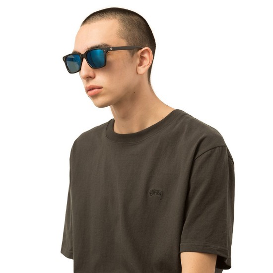 Angelo Sunglasses Black / Blue mirror