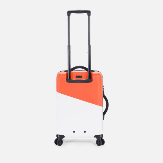 Trade Power Luggage Small White/Vermillion Orange