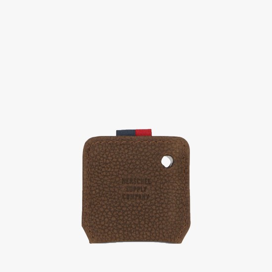 Key Chain Tile Brown Pebbled Nubuck