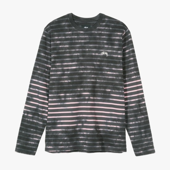 Bleach Stripe Crew Charcoal