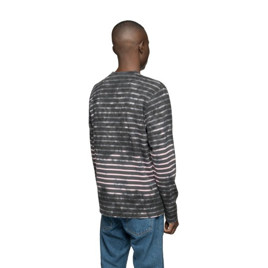 Dessuadora Bleach Stripe Crew Charcoal