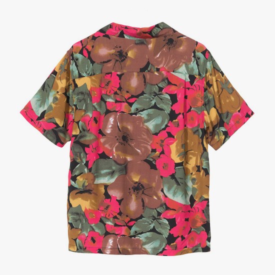 Watercolor Flower Shirt Black