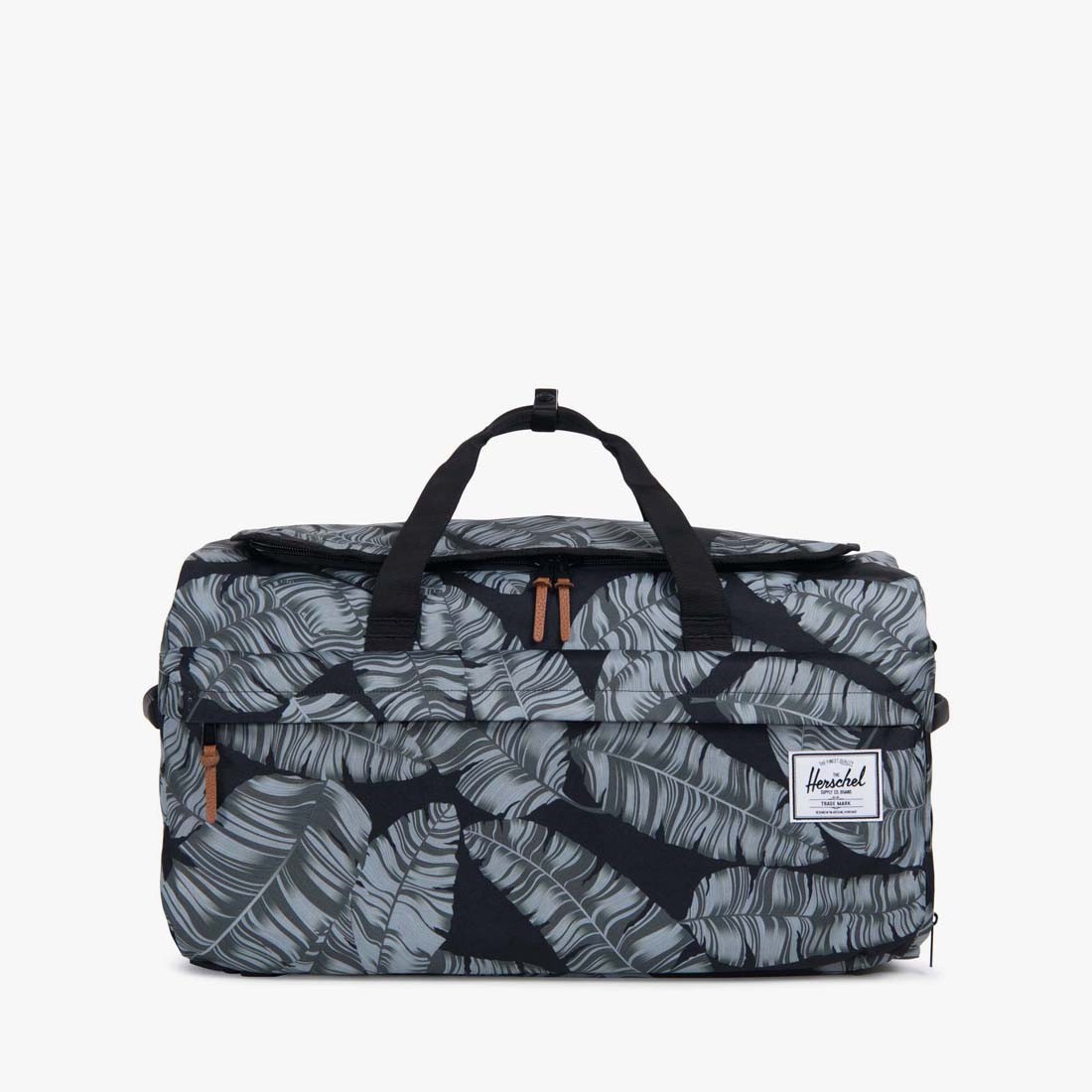 herschel black palm backpack