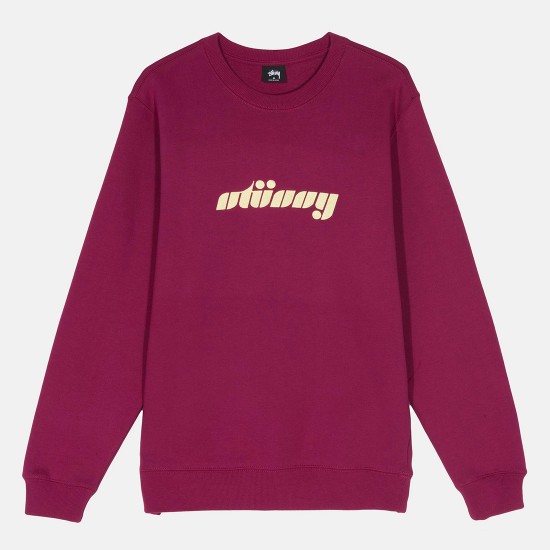 Dessuadora Pretty Stüssy Crew Wine