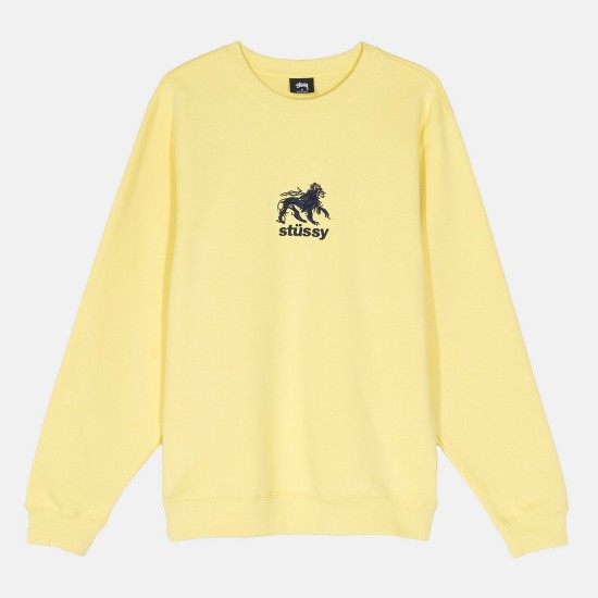 Dessuadora Stüssy Lion Crew Lemon