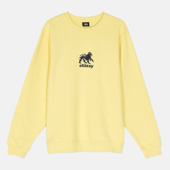 Dessuadora Stüssy Lion Crew Lemon