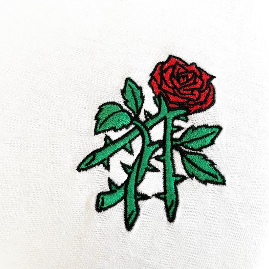 Wild Rose Embroidery Tee