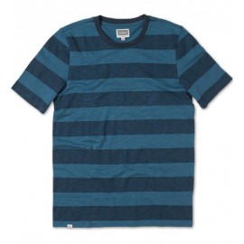 Channeled Crew Tee Blue Navy