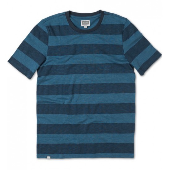 Channeled Crew Tee Blue Navy